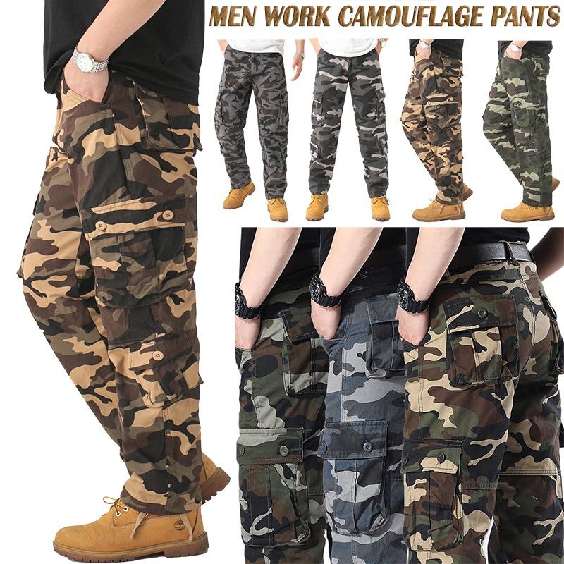 Мужские военные боевые брюки с камуфляжным принтом, армейские повседневные рабочие брюки