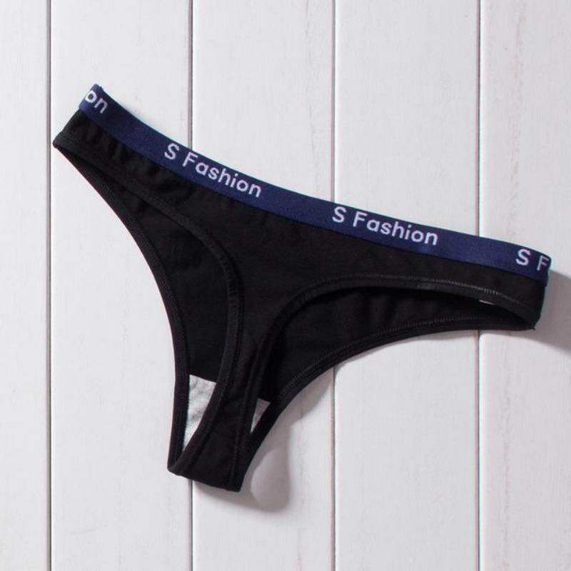 Женское нижнее белье из хлопковых стрингов. Женское короткое сексуальное нижнее белье. Длинные брюки с буквами.