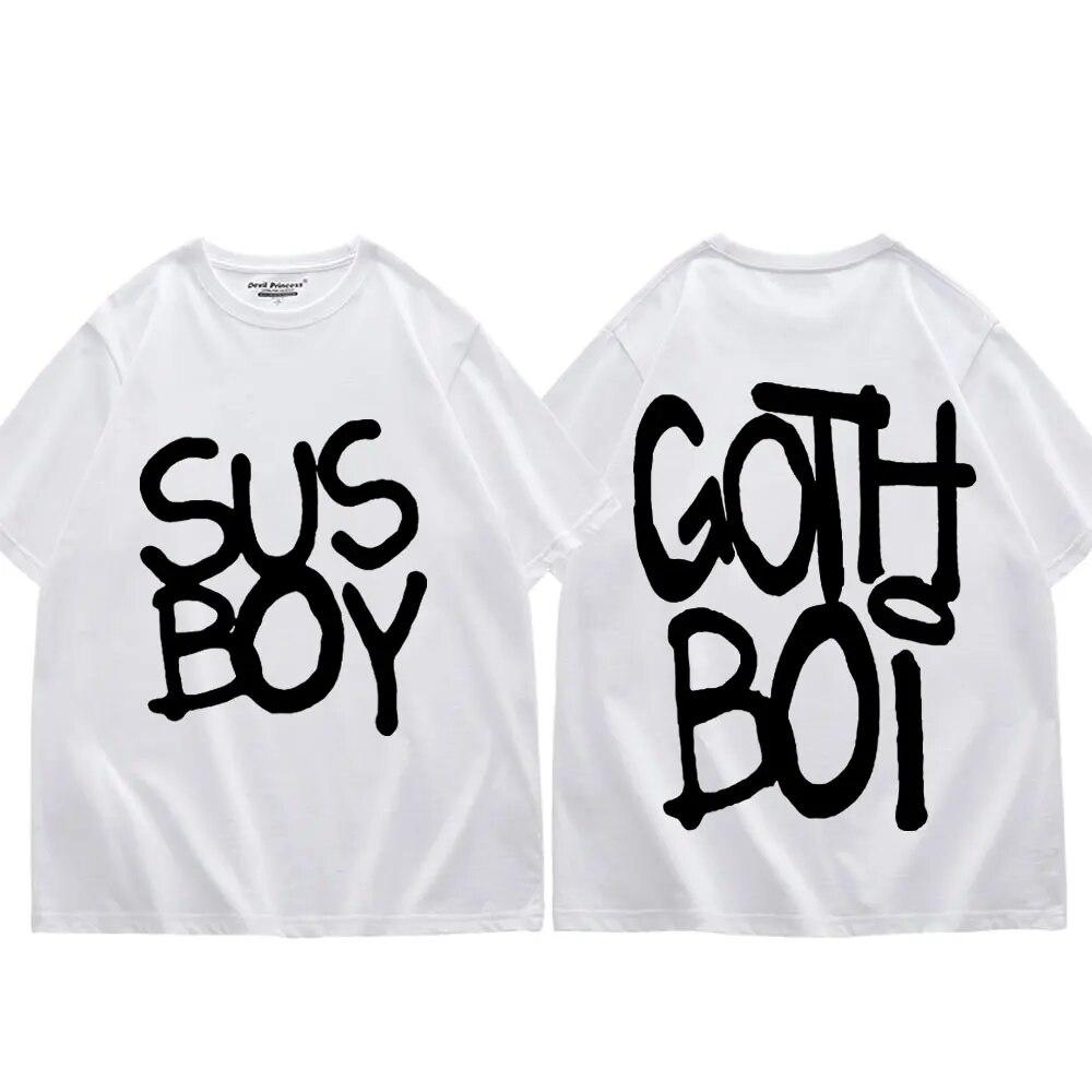 Футболки с принтом Rapper Lil Peep Sus Boy, трендовая футболка в стиле хип-хоп с короткими рукавами, летние уличные модные футболки большого размера унисекс