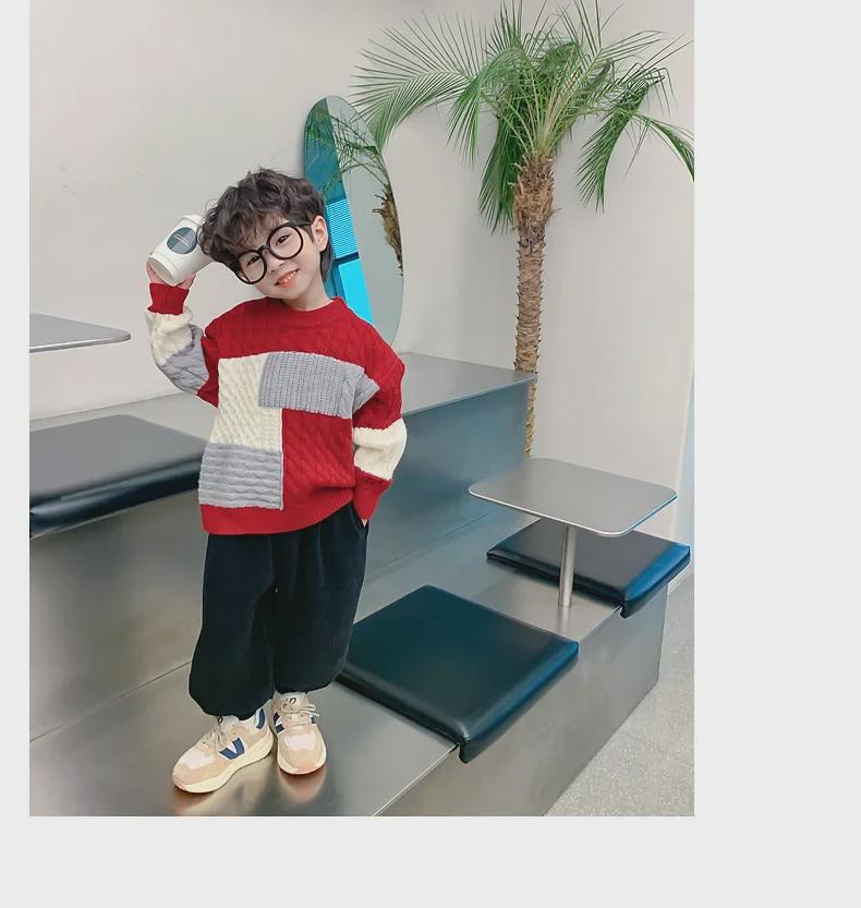 2023 Красивый детский зимний и осенний толстый пуловер - Детский топ в западном стиле на Новый год