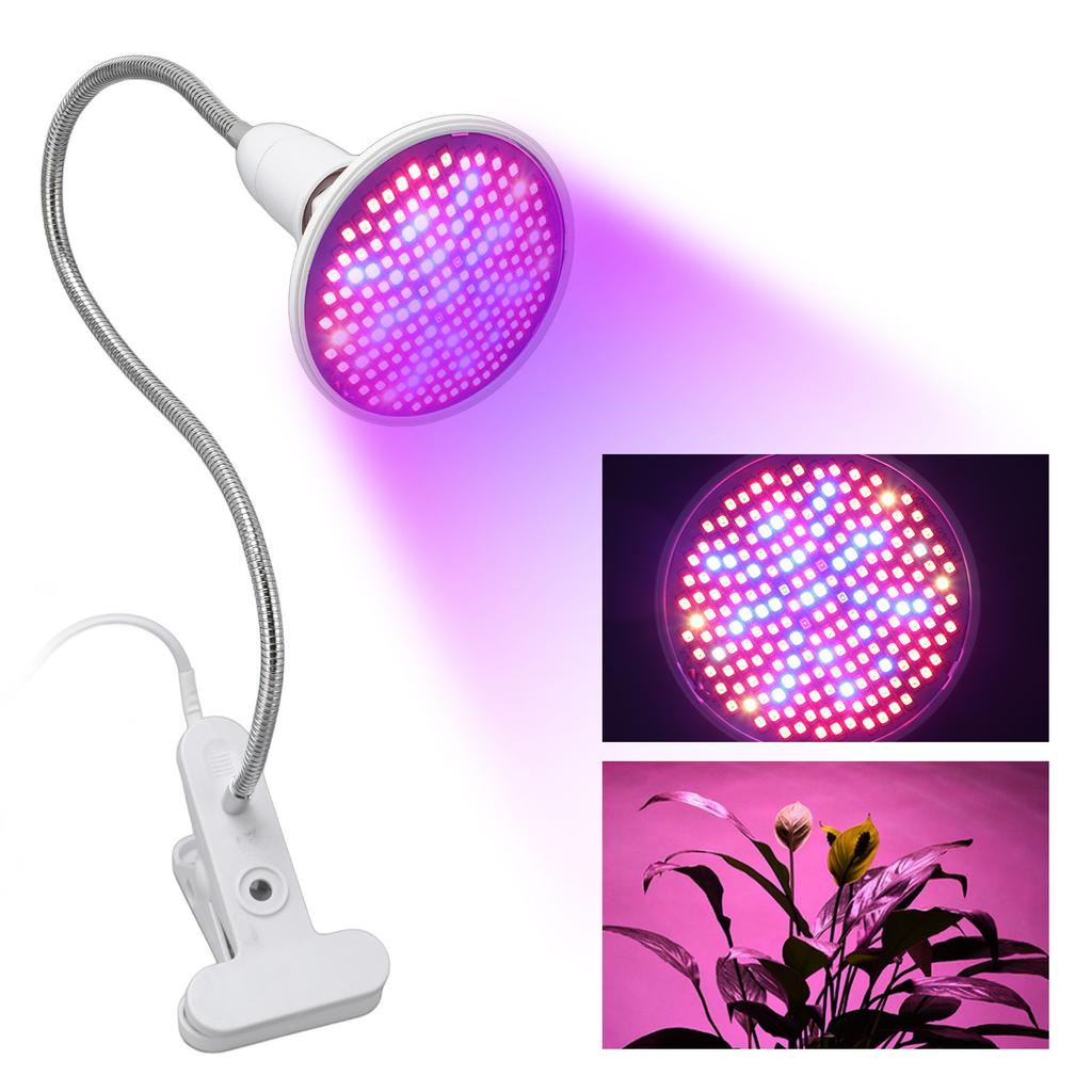 Grow Light LED Plant Light 8W Full Spectrum Desk Clip Gooseneck E27 Socket Growing Lamp for Indoor