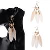 Women Summer Fashion Bohemian Tibetan Vintage Feather Dangle Drop Earrings Pendant Women Earrings Accessories Creative Gifts