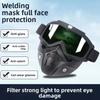 Anti-fog High Definition Electric Welding Eye Mask Mask Construction Site Welding Anti-dust Splash Full Face Goggles Removable