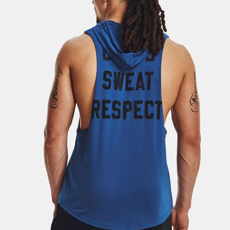 Under Armour Худи без рукавов Project Rock BSR Bull 'Сине-черный' Мужское 1376939-471