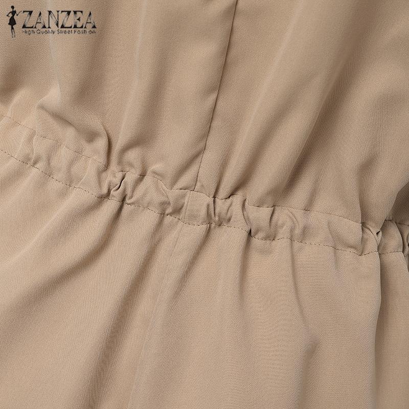 ZANZEA Женские повседневные короткие комбинезоны с отложным воротником и коротким рукавом