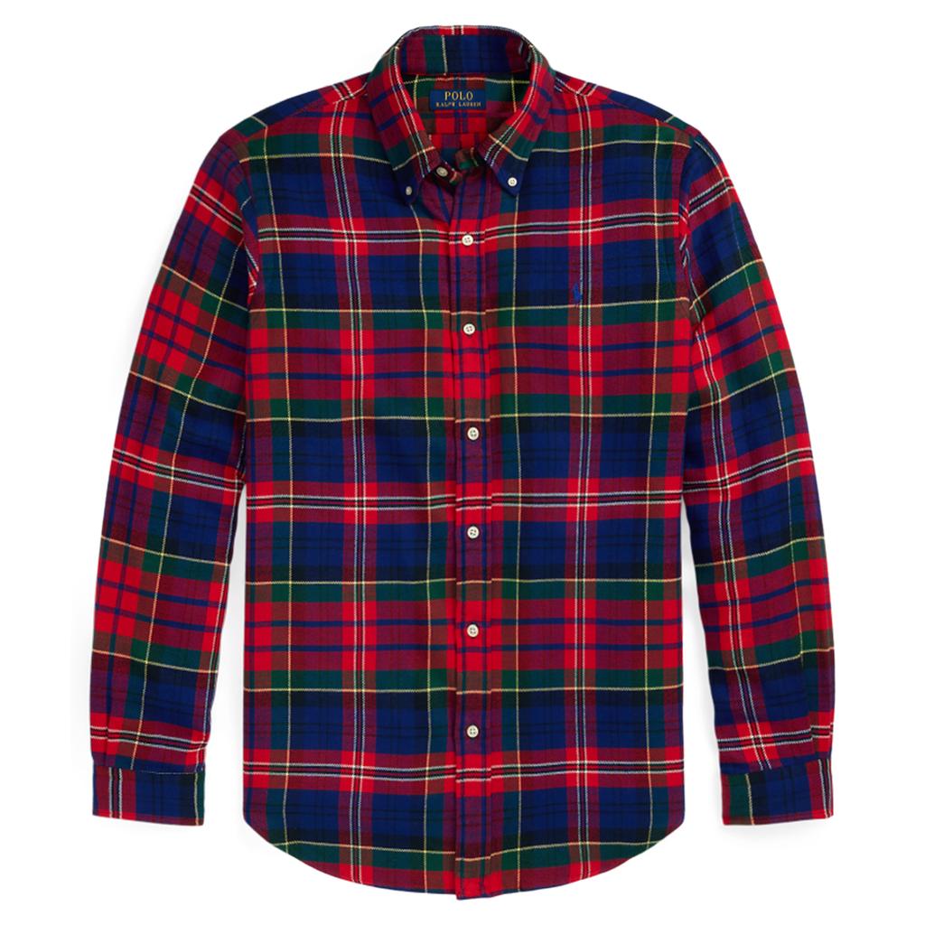 Polo Ralph Lauren FW24 Cotton Long Sleeve Check Shirt Men Shirts Red MNPOWOV16823866-400