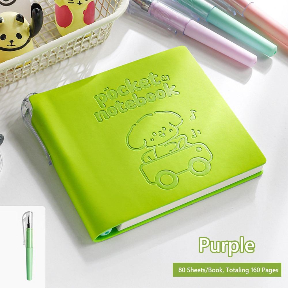 Durable Portable Pocket Book Thickens Horizontal Line Mini Notepad Puppy Scratch Pad Students