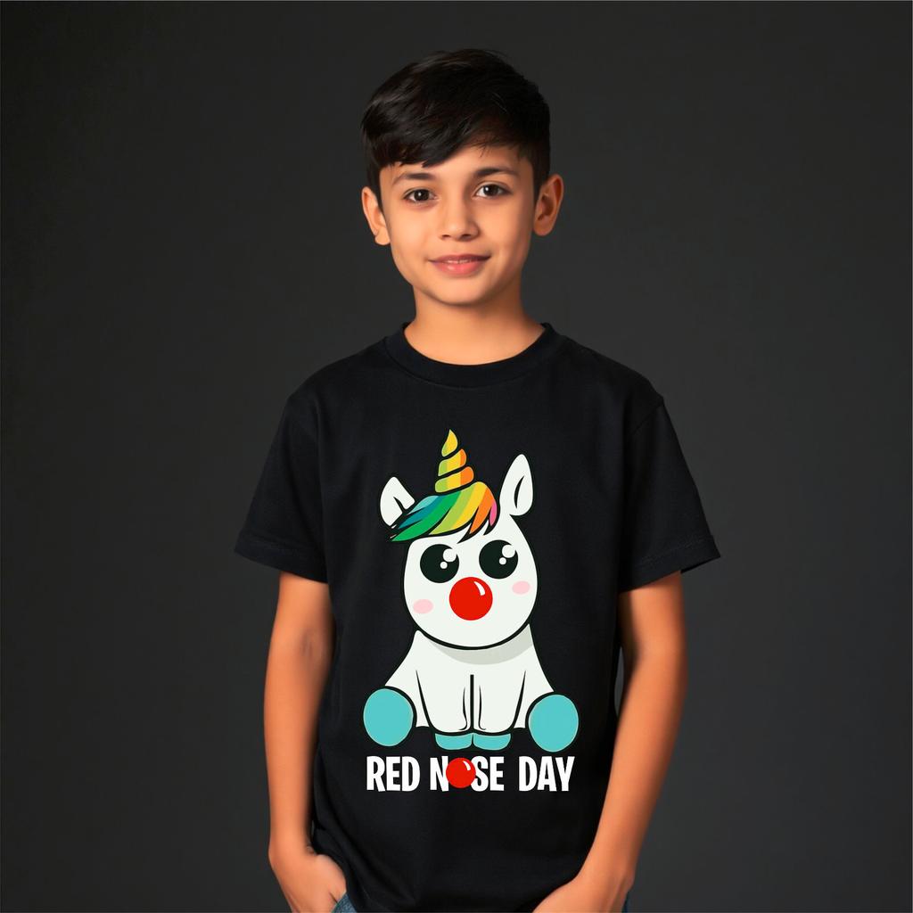 Kids Red Nose Day Unicorn T-Shirt 2025 Adults Kids Baby Cotton Comic Relief Top