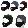 Elastic Beard Hat Winter Knit Balaclava Hat for Teens Men Keep Full Face Cover Masquerade Theater Performances Supplies
