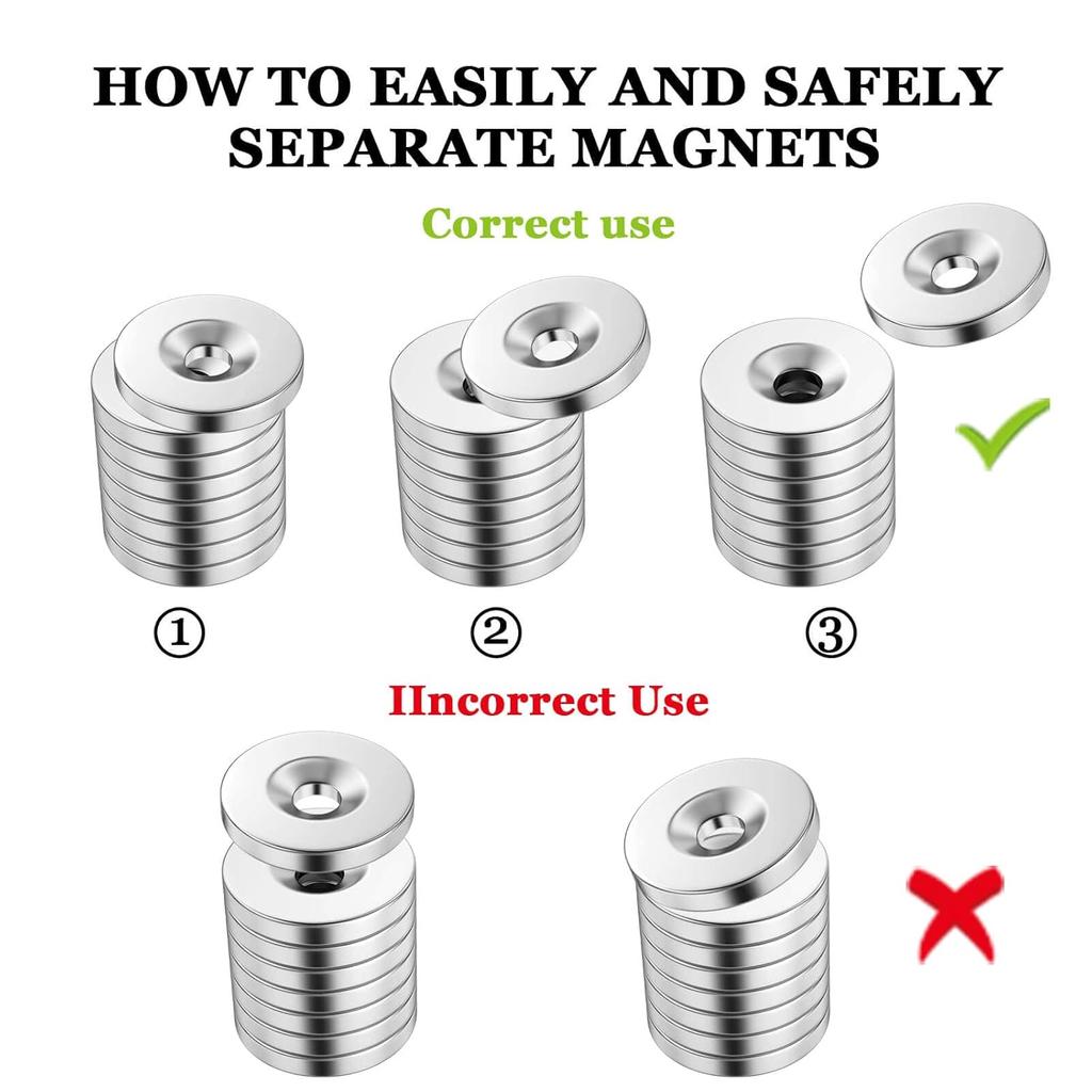 5/10/25 шт. неодимовый диск, магниты с потайным отверстием, сверхмощный редкоземельный магнитный диск с винтами из нержавеющей стали M3 M4 M5