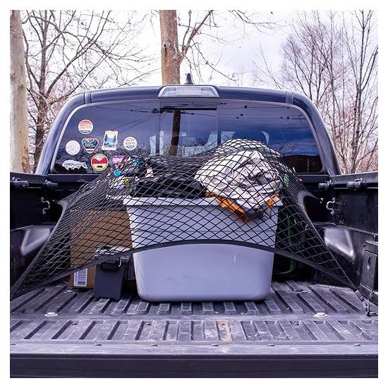 Highly elastic cargo net, simple truck bed cargo net storage rack, suitable for daily light trucks, 4'x4' can be stretched to 7'x7' (single layer)