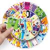 50 обучающих анимационных наклеек Numberblocks для чехлов телефонов и канцелярских принадлежностей