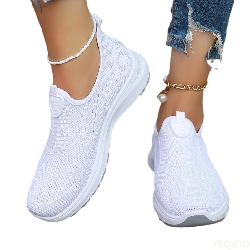New Ladies breathable footwear Soft soled lightweight shoes Mesh comfortable women's shoes Casual versatile flat  Mujer