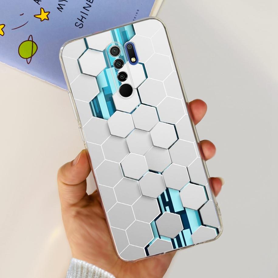 For Xiaomi Redmi 9 Case 6.53" Cover For Redmi 9 Flower Butterfly Transparent Silicone Soft Phone Covers For Redmi 9 Prime Bumper