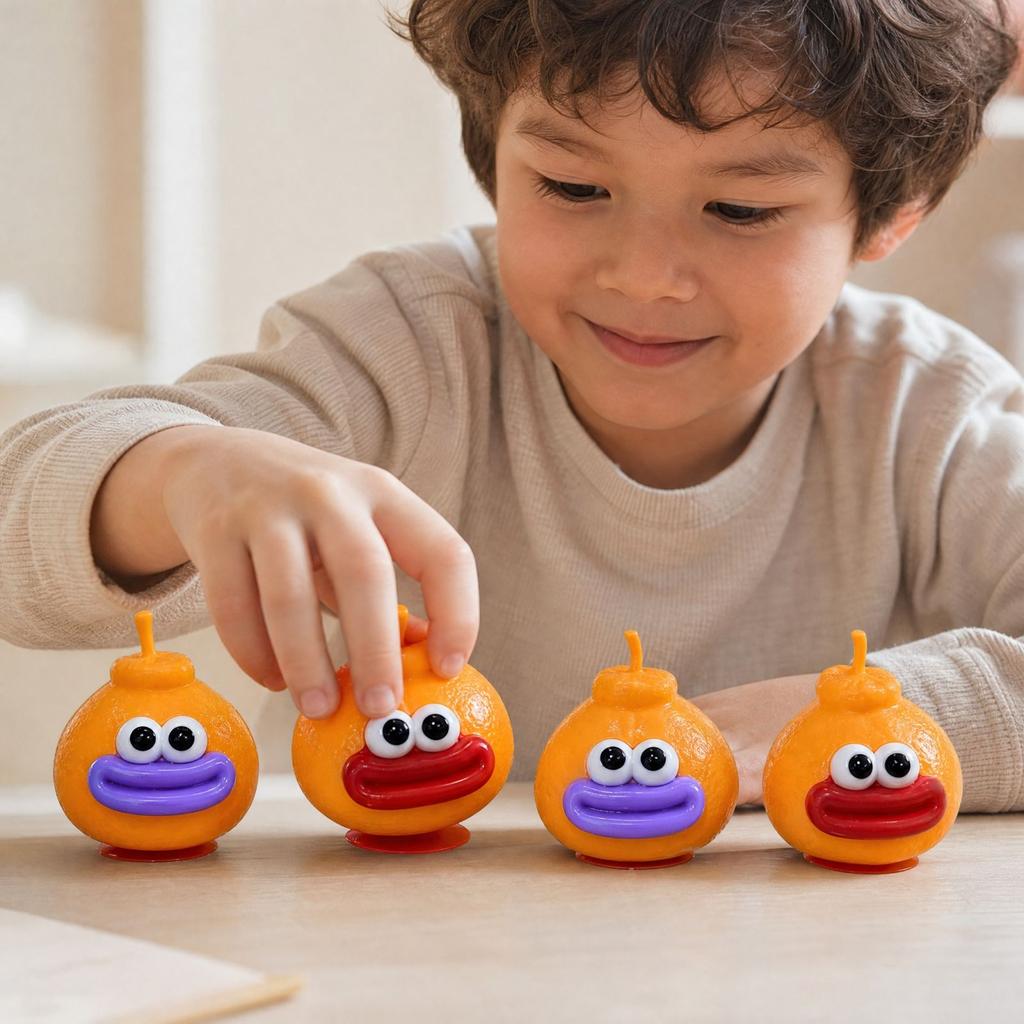 Random 4 Expressions Creative Slow Rising Toy Set, Realistic Toy