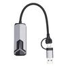 5G Ethernet Adapter Support for Windows 10 11 System High Speed Transfer USB and Type C to RJ45 Network Adapter