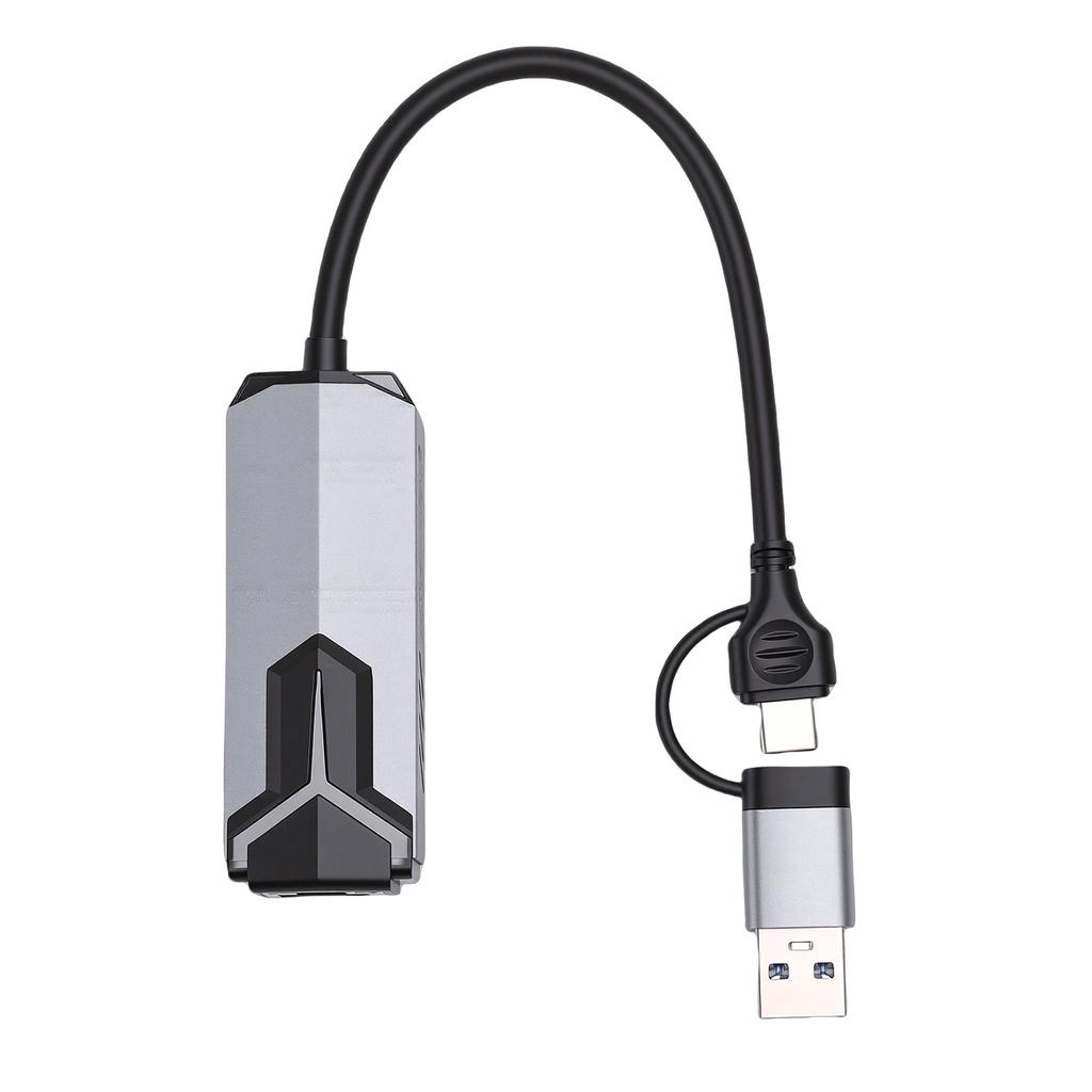 5G Ethernet Adapter Support for Windows 10 11 System High Speed Transfer USB and Type C to RJ45 Network Adapter