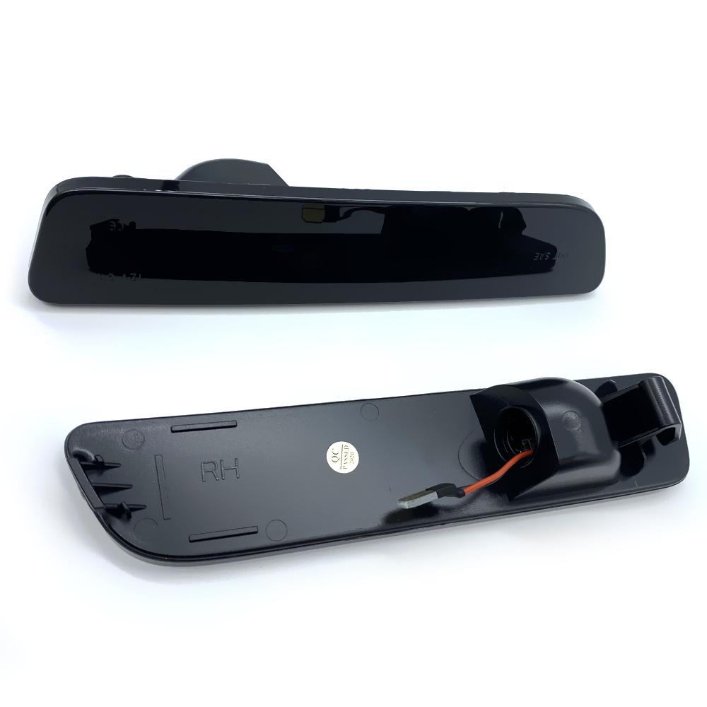 For 2005-2009 Ford Mustang Smoked Led Rear Bumper Side Marker Light Red Lamp