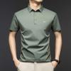 Рубашка поло мужская с короткими рукавами, бесшовная с отворотом, с принтом, повседневная деловая футболка, нижняя рубашка