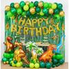Dinosaur Birthday Party Decorations Balloons Arch Garland Kit Happy Birthday Balloons Curtains for Dino Themed Kid Party