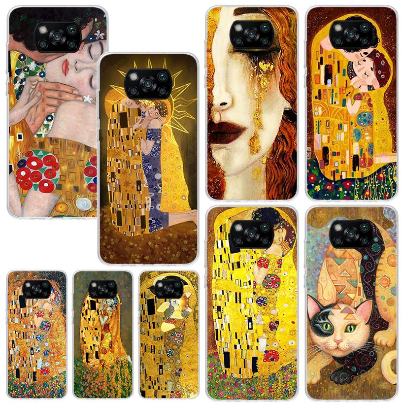 Kiss by Gustav Klimt Desig Phone Case For Xiaomi Poco X7 X6 X5 M7 M8 Pro F7 Ultra Redmi 15C 15 13C 13 12C 12 10 10C 10A Art Fund