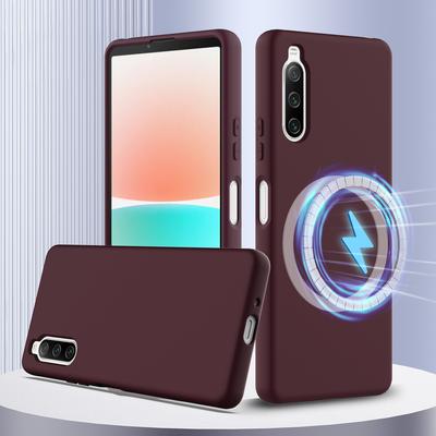 Чехол для Sony Xperia 10 IV 5G, совместимый с MagSafe, жидкий силиконовый чехол для телефона со шнурком