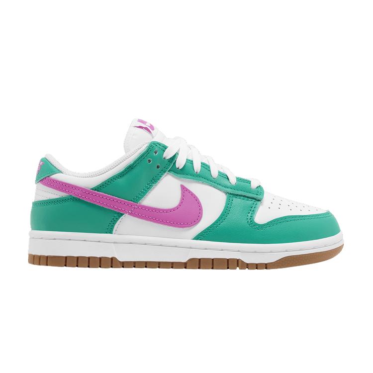 Women's Sneakers Nike Dunk Low White Stadium Green Fuchsia (Women's)