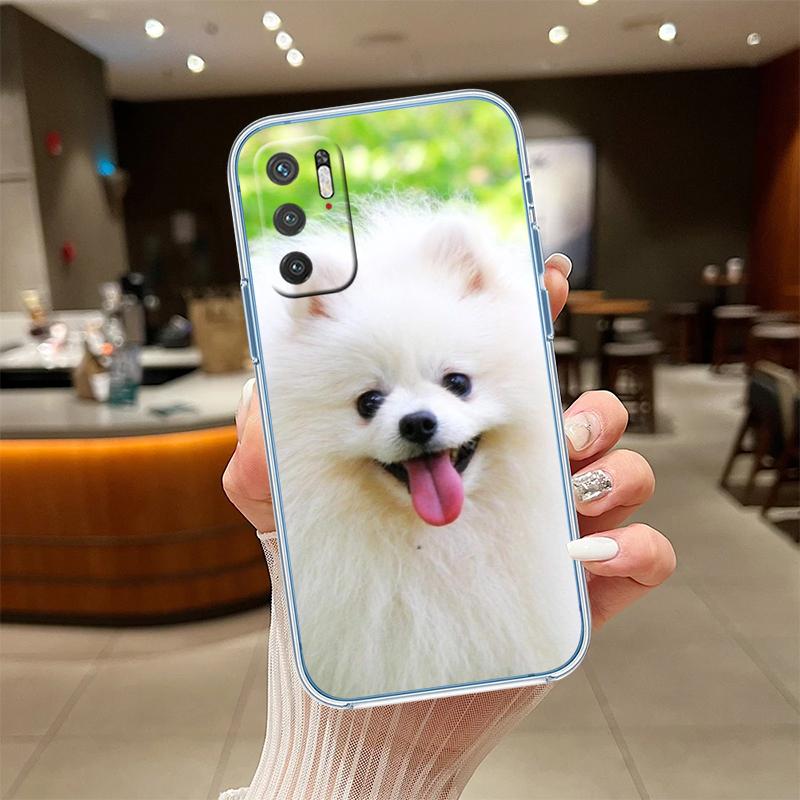 NH36 Pomeranian dog Transparent Phone Case for Samsung Galaxy A04 A04S A14 A23 A34 A54 M23 M33 M52 M53