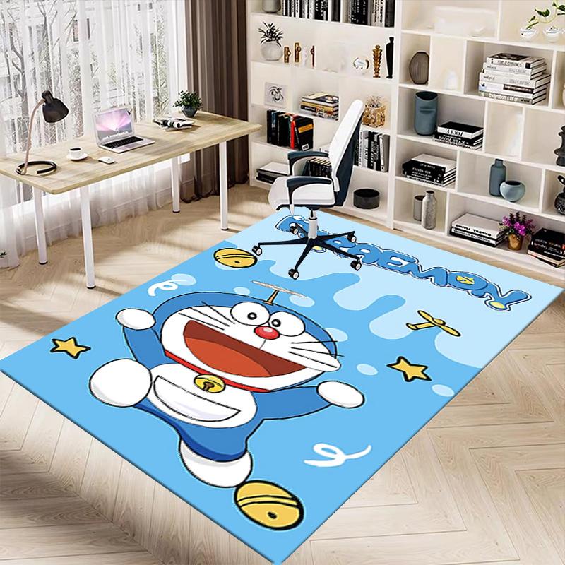 1pc Doraemons Joyful Adventure Carpet for Playroom Bedroom Living Room Sofa Home Decor,kids Game Area Rug Non-slip Floor Mat Y7281