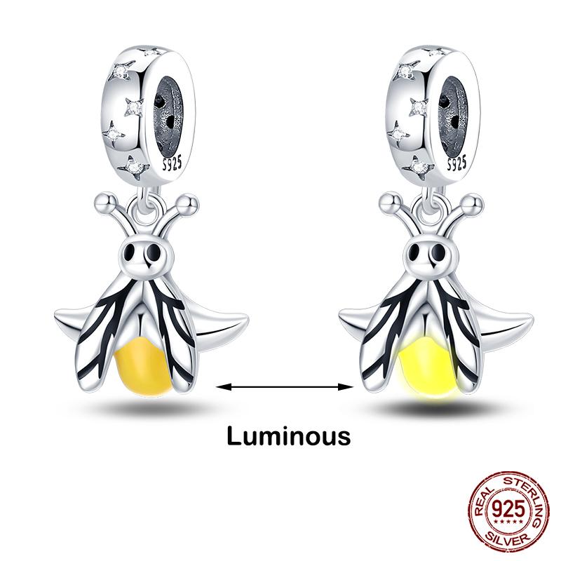 Copper Glow In The Dark Firefly Honeybee Star Charms Beads Fit Qikaola Original Bracelets Fine Diy Jewelry Gift