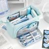 Portable Pen Bag With Large Capacity Pen Holder, Children's Multi-functional Pencil Case