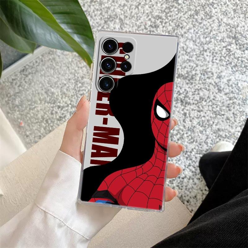 Прозрачный чехол The Avengers Spiderman Marvel для Samsung Galaxy S26 S25 Ultra S24 S22 S26 Plus S20 S23 S21 S25 FE Прозрачная крышка