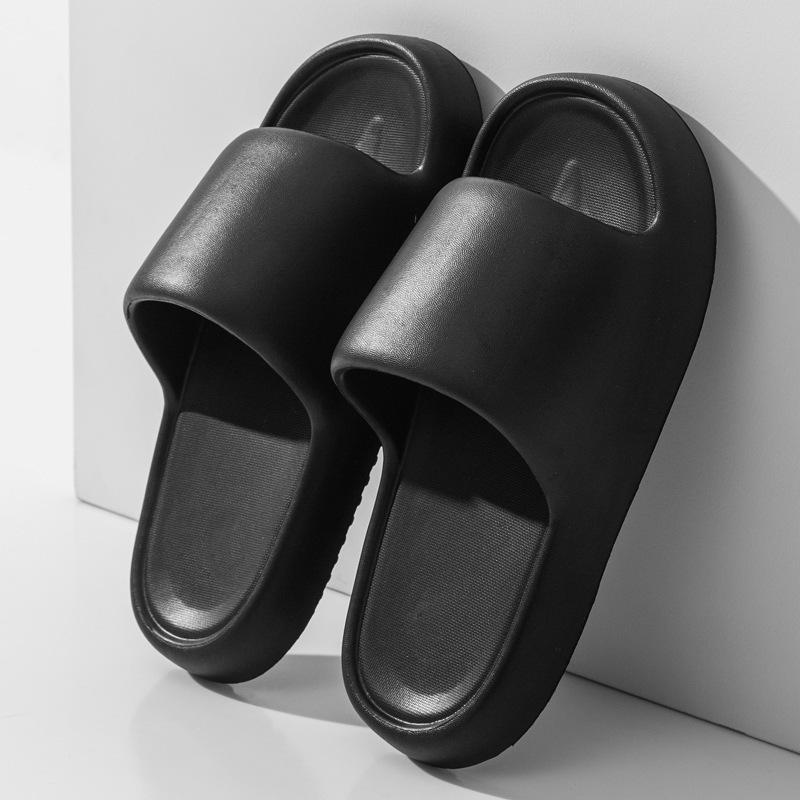 Летние домашние тапочки на толстой подошве тапочки из ЭВА односложные нескользящие тапочки для ванной комнаты наступая на дерьмо