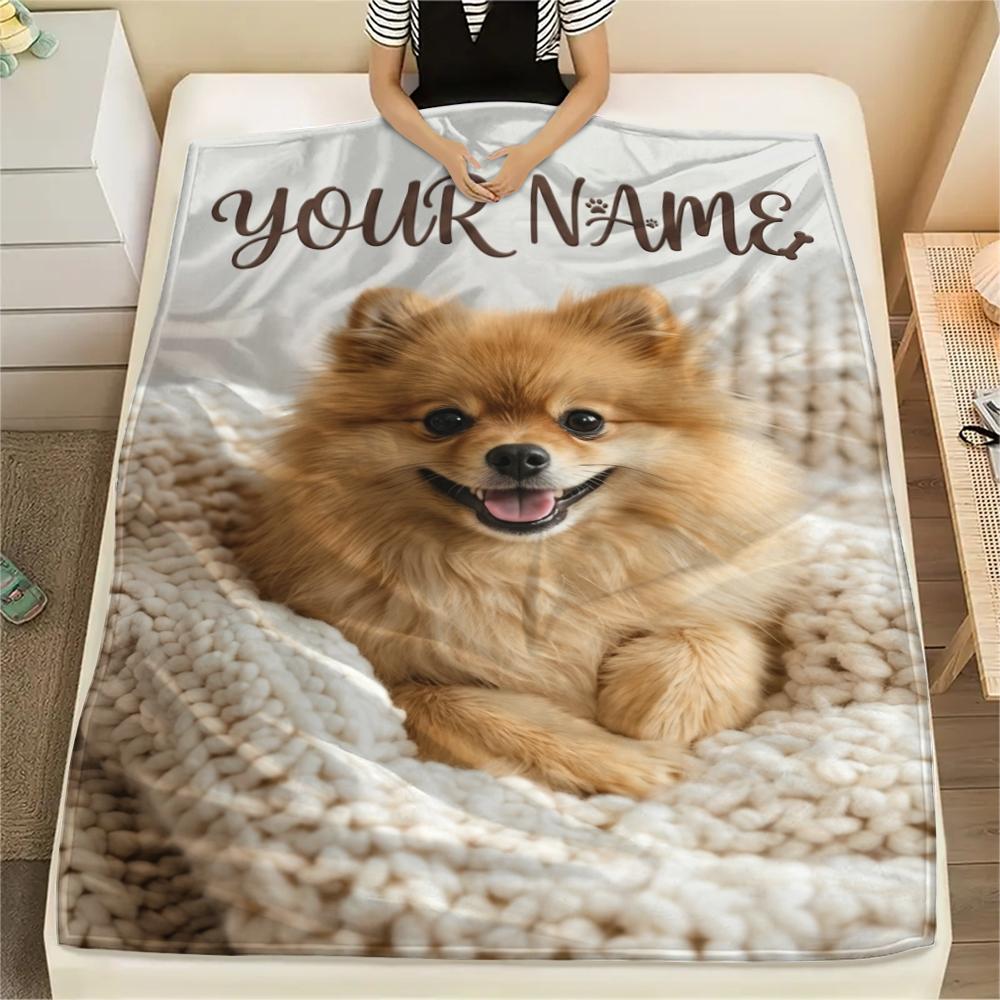 1PC Custom Name Cats Cozy Nest Patterned Flannel Blanket Suitable For All Seasons for Home Decor Warmth and Comfort Gifts Holiday Present_lx