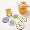6 Piece Heat-resistant Macaroon Coaster Set Non-slip Drink Pad Household Cup Mat  Study