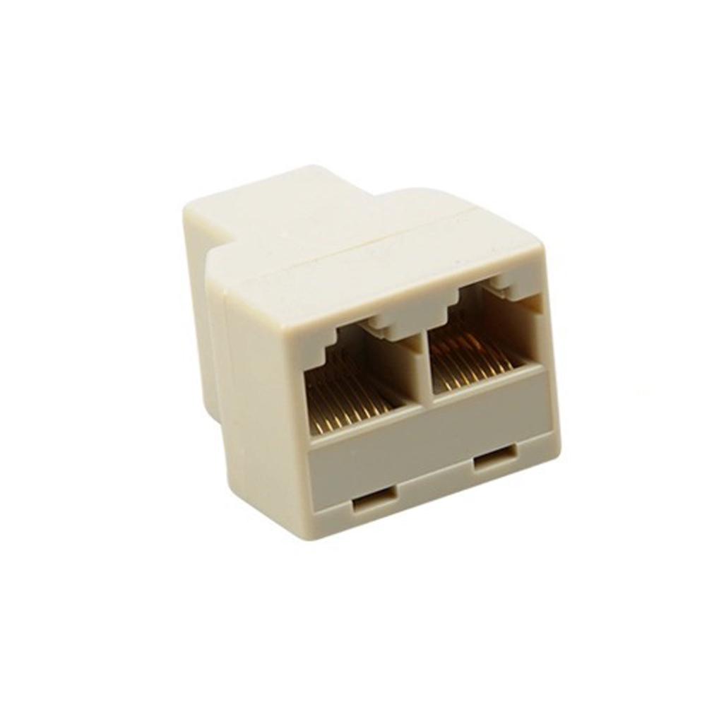 1-2-полосный адаптер Cat6/5/5e RJ45 с двумя гнездами для сетевого разветвителя Ethernet