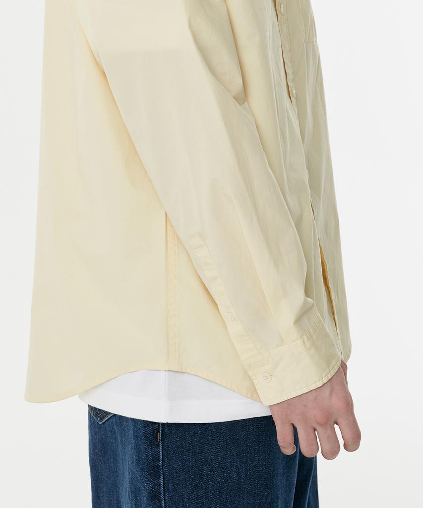 MUSINSA STANDARD Relaxed Washed Poplin Shirt [Lemon]