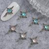 5Pcs 3D Alloy Nail Charms Decorations Cross Star Accessories Glitter Rhinestone Nail Parts Nail Art Materials Supplies