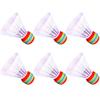 6Pcs Plastic Badminton Ball Sports Badminton Trainer Durable Colorful Badminton Shuttlecocks