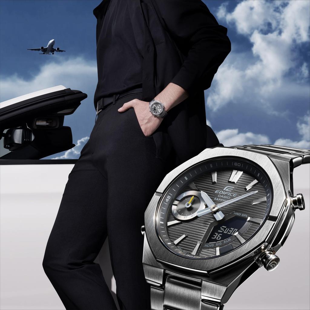 Часы Casio Edifice [Официальный японский продукт] Серия Smartphone Link Bluetooth с сапфировым стеклом, ECB -S10YD-2AJF / -S10YD-8AJF, Мужские серебристые