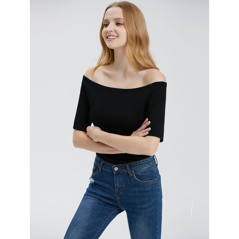 Fashion off-Shoulder T-shirt for Women 2025 New Arrival Summer Inner Match Sexy Elegant Slim Looking Tops Bottoming Shirt Fashion