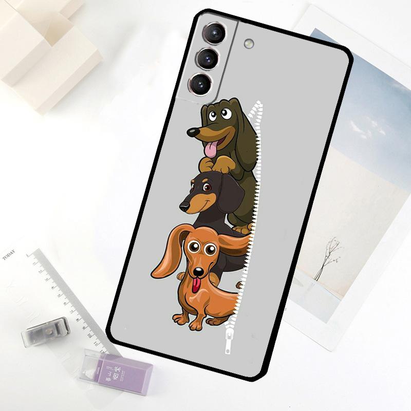 Dachshund Silhouette Dog Phone Case For Samsung Galaxy S20 FE S21 S22 S23 S24 S25 S26 Ultra S10 S25 Plus S25 FE Cover