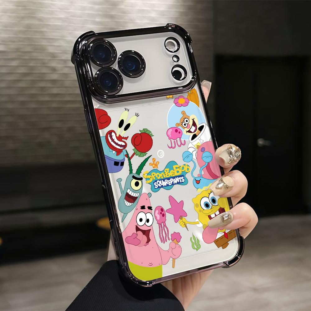 Милый Чехол для Телефона Губка Боб Квадратные Штаны для Xiaomi Redmi Note 15 14 13 12 14C 13C 12C 10C Pro Plus 4G 5G Противоударный Чехол