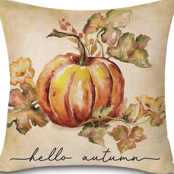 Урожай Осень Новый Кленовый Лист Тыква Наволочка Дом Спальня Диван Принт Подушка
