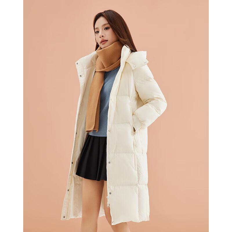 IEF Petite 2024 Зимнее элегантное пуховое пальто средней длины