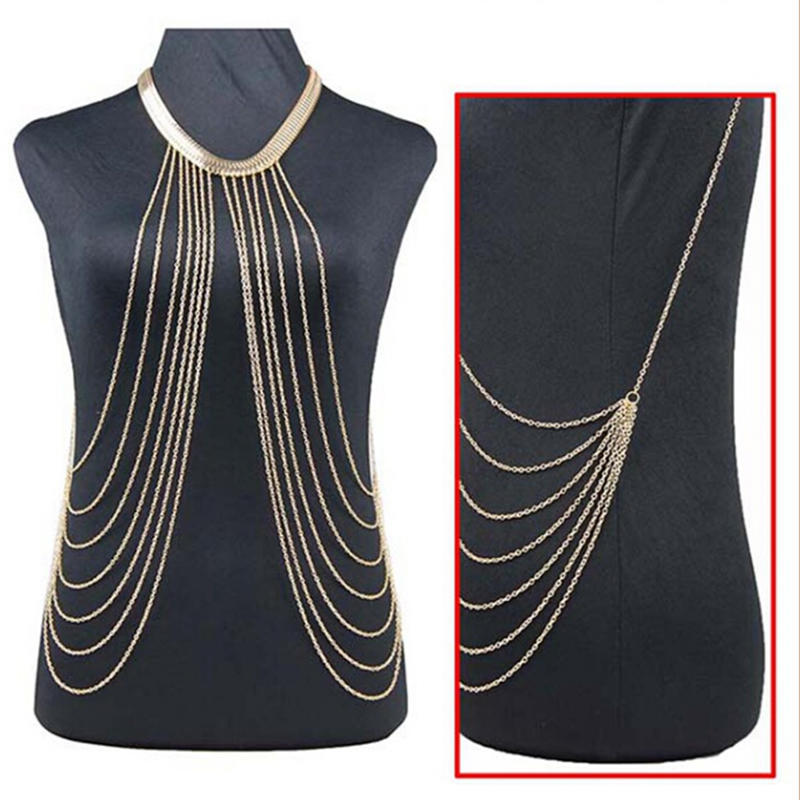 Sexy Body Chain Necklaces Tassel Alloy Long Necklace Female Jewelry