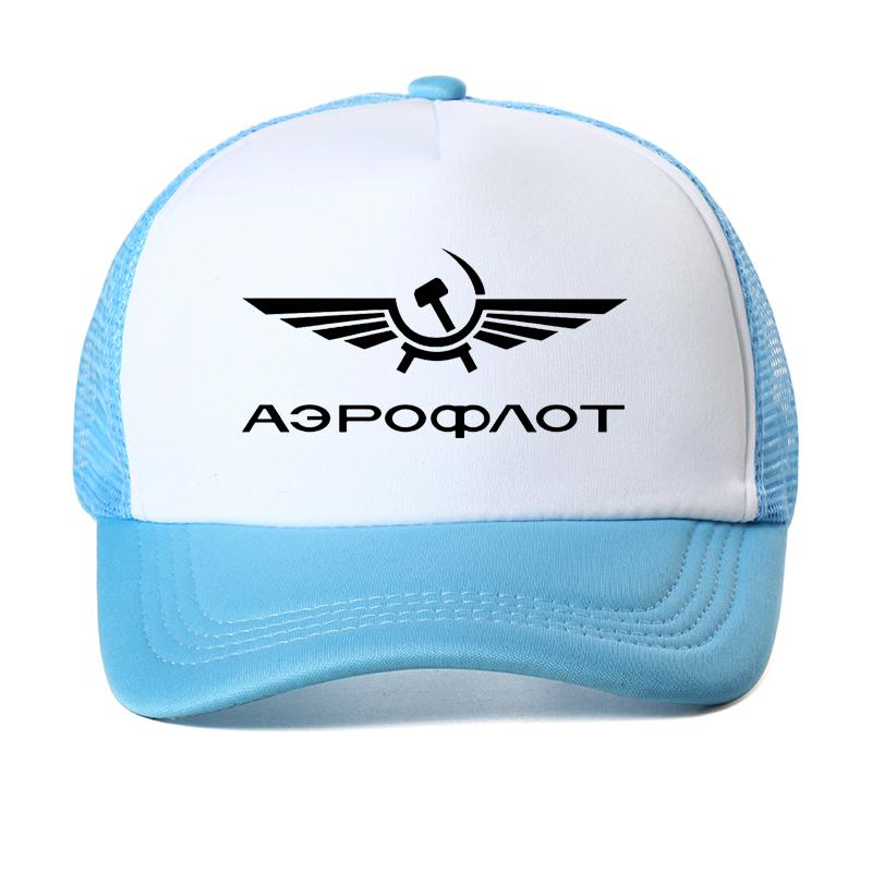 Кепка-бейсболка Snapback Аэрофлот СССР Мужская Модная Летняя с Принтом Гражданской Авиации Военно-воздушные силы России Регулируемая Кепка