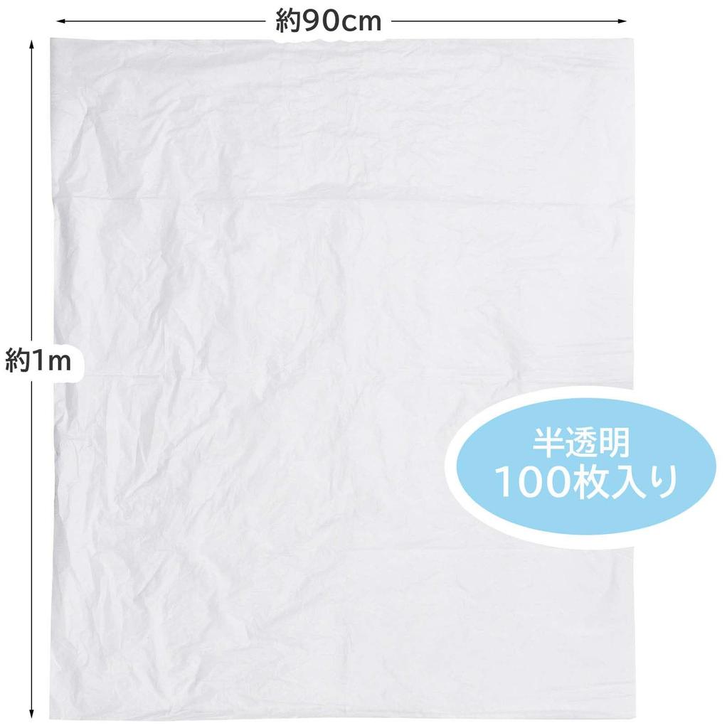 Пластиковый мешок для мусора типа Nikko BOX с тиснением 90 л 100 шт. полупрозрачный BOX-E90