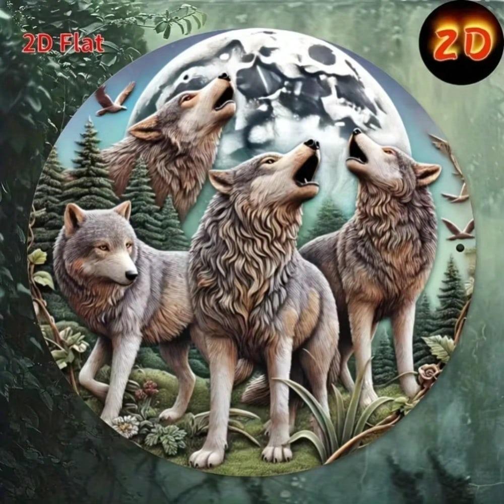 Винтажная жестяная табличка с волком Ретро настенное искусство для декора дома, бара, кафе