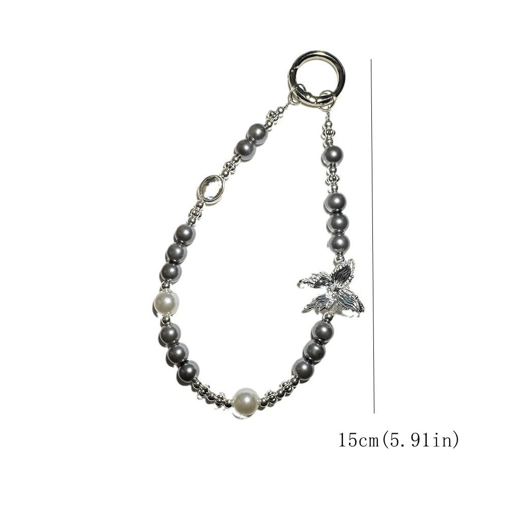 Phone Charm Love Bowknot Phone Pendant Beaded Mobile Phone Lanyard Car Key Chains